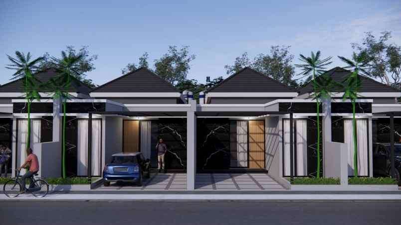 rumah modern dalam cluster di mlati sleman