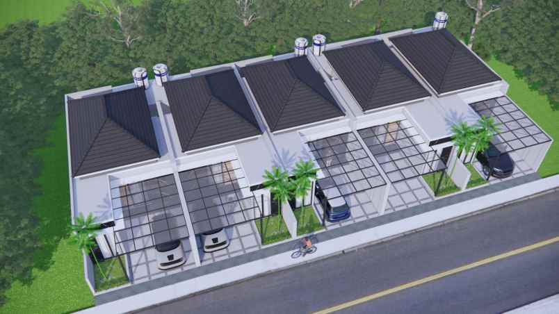 rumah modern dalam cluster di mlati sleman