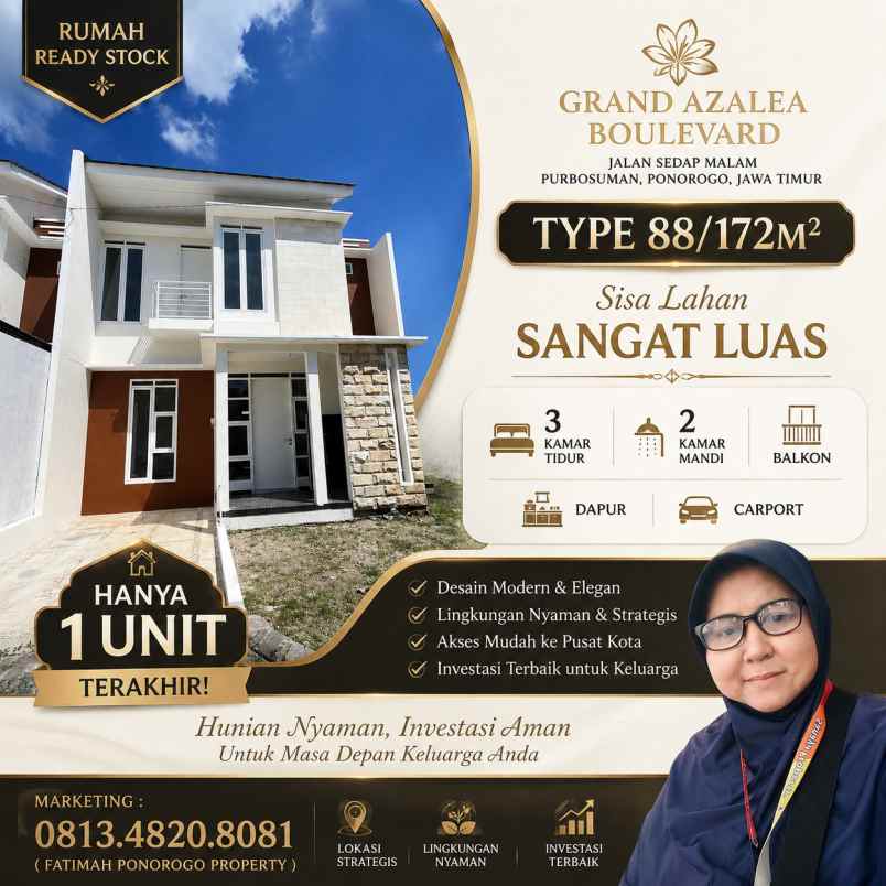 rumah ready stock 2 lantai ponorogo
