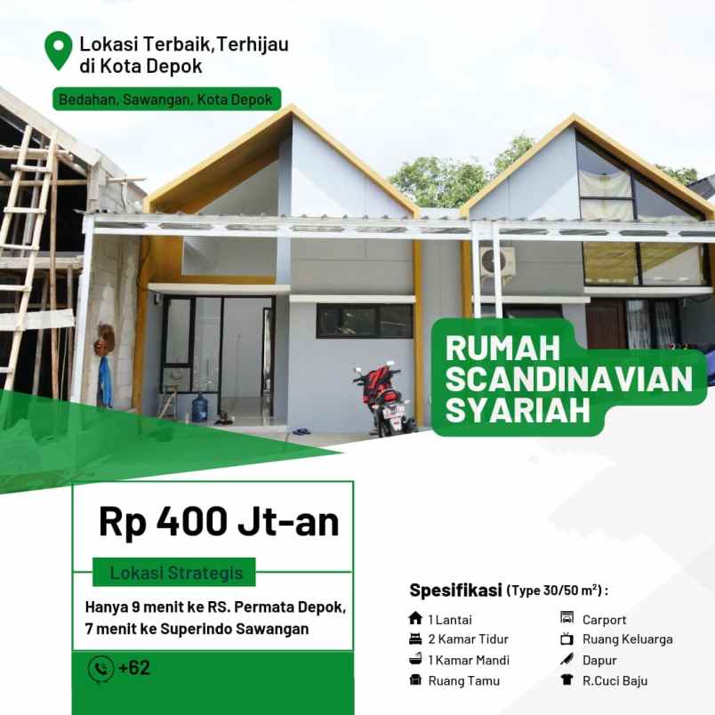 rumah scandinavia termurah kota depok