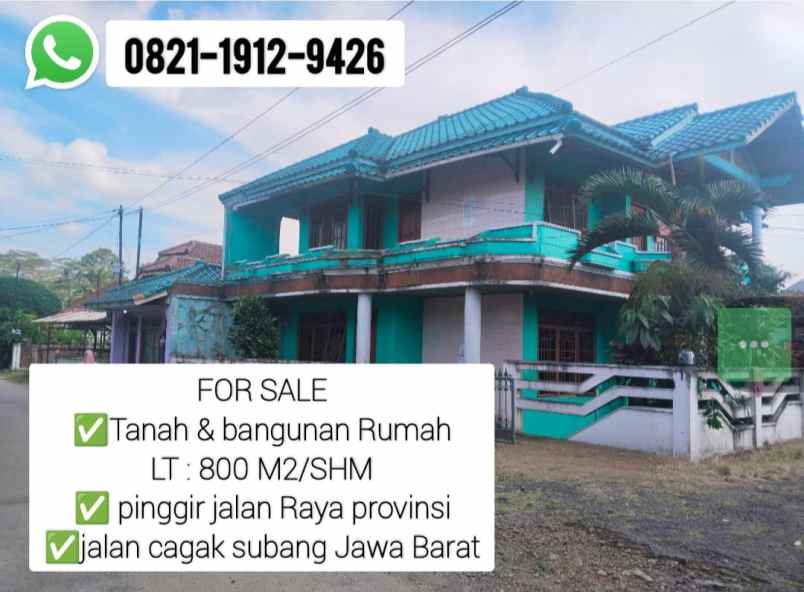 rumah strategis jalan raya provinsi jl cagak subang