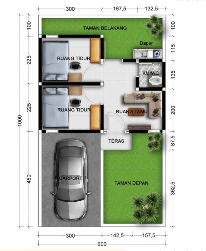 rumah subsidi lokasi wagir dekat sukun kota malang