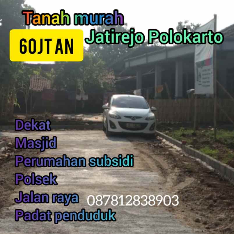 tanah murah jatirejo polokarto sukoharjo