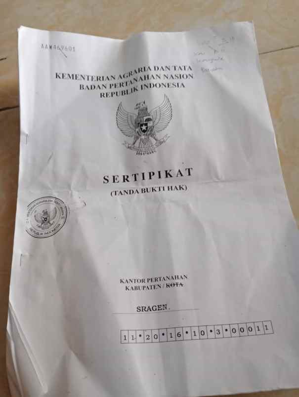 tanah murah shm 70 jt dijual cepat kalijambe sragen