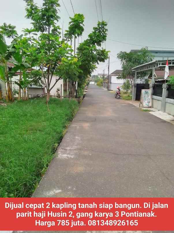 tanah siap bangun paris 2 gang karya 3 pontianak