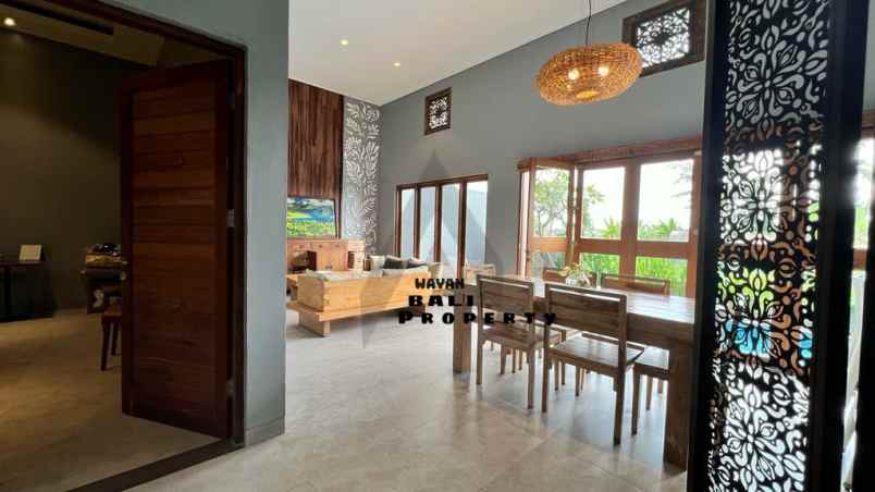 brand new villa view sawah jalan pantai nyanyi
