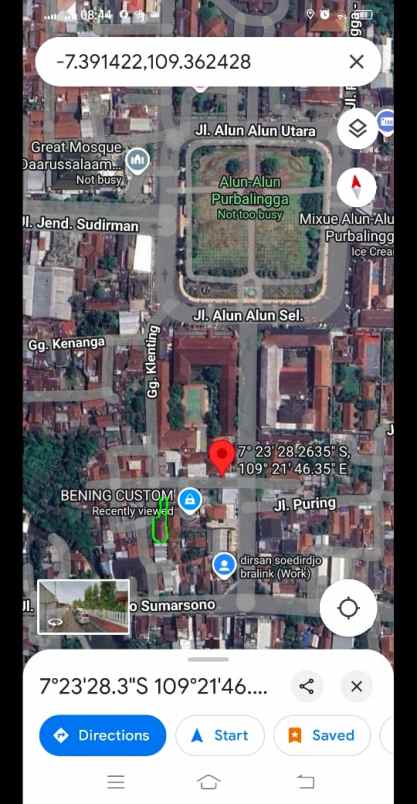 dijual cepat tanah purbalingga kidul jawa tengah