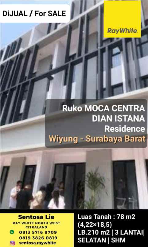 dijual ruko gudang kantor jalan dian istana