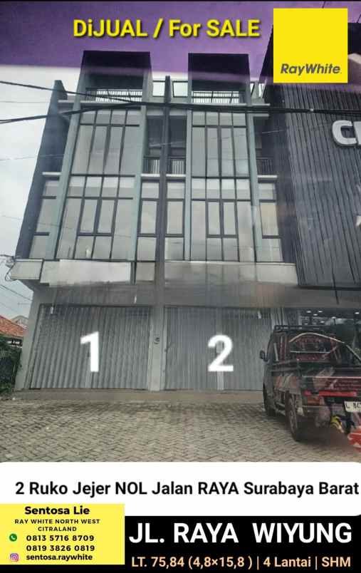 dijual ruko gudang kantor jalan raya wiyung