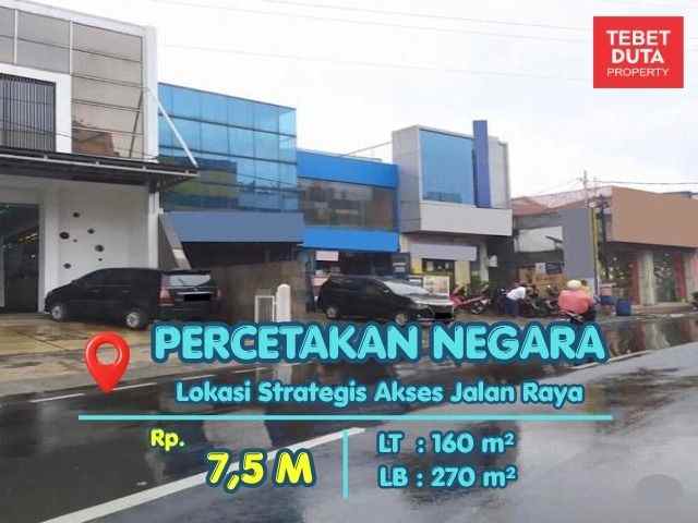 dijual ruko gudang kantor jl percetakan negara