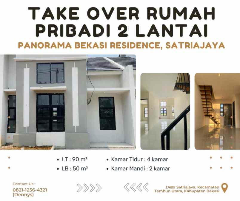 dijual rumah desa satriajaya kecamatan