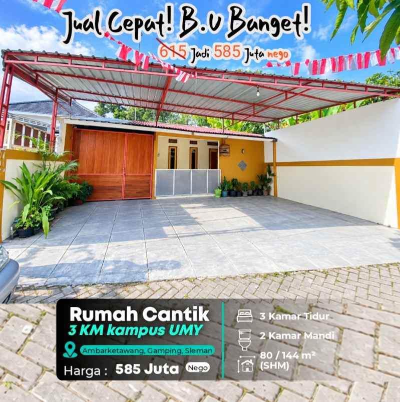dijual rumah gamping