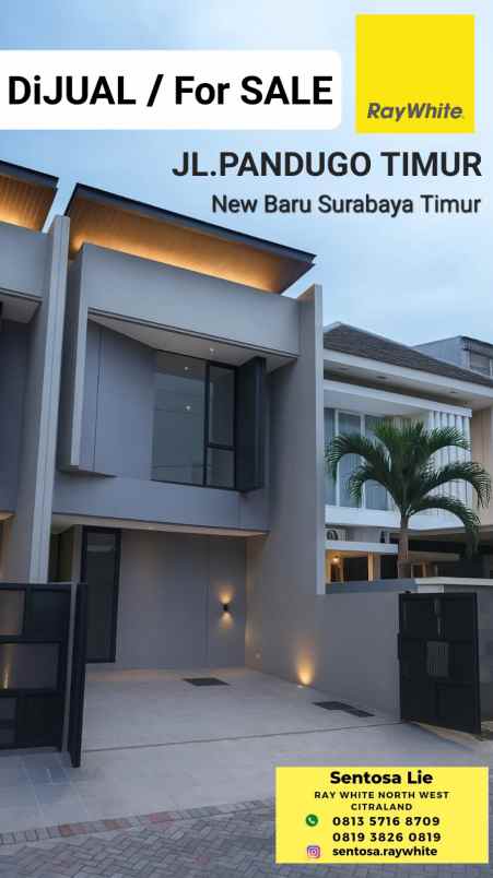 dijual rumah jalan pandugo timur