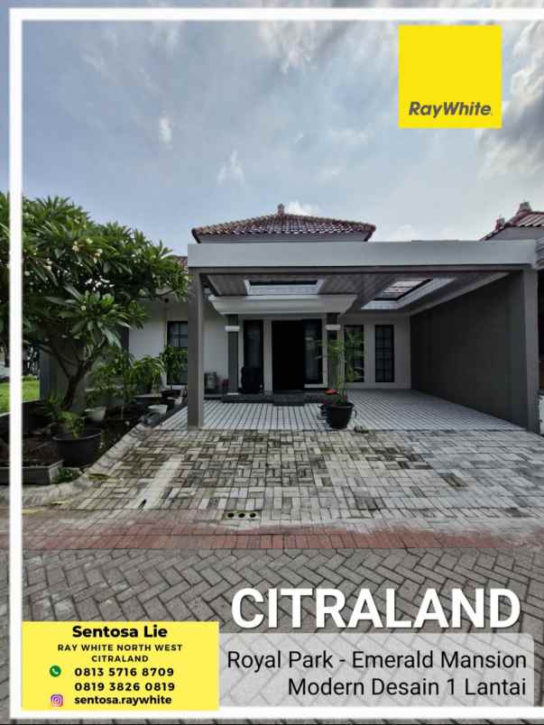 dijual rumah jalan royal park 1 citraland