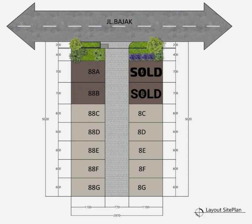 dijual rumah jl bajak 2 medan amplas