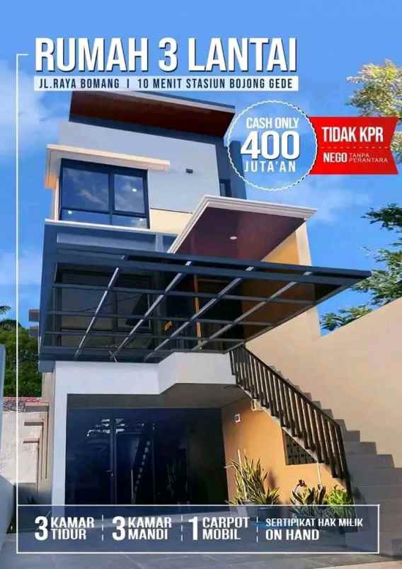 dijual rumah jl bojong gede kemang