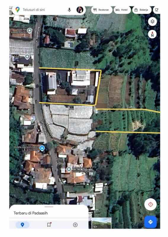 dijual rumah jl gandrung lembang cisarua