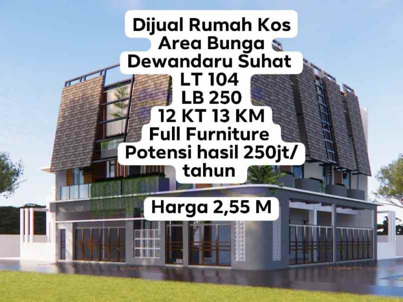 dijual rumah kos premium area bunga dewandaru suhat