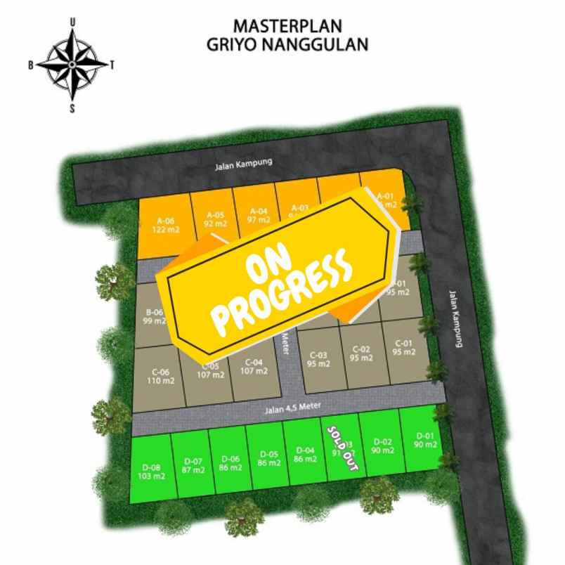 dijual rumah krinjing tengah jatisarono