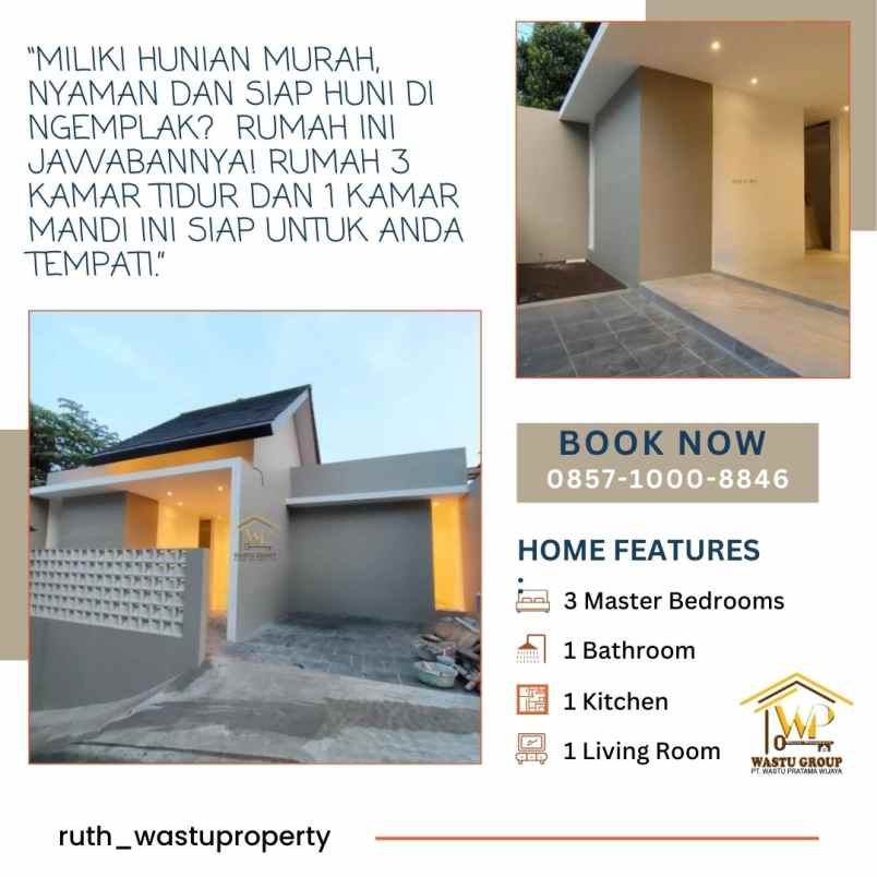 dijual rumah ngemplak sleman yogyakarta