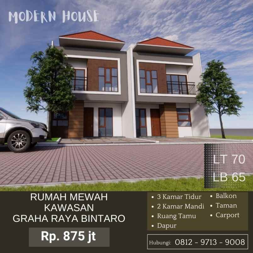 dijual rumah paku jaya graha raya