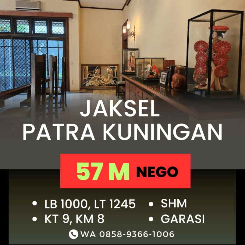 dijual rumah patra kuningan