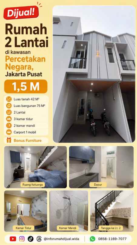 dijual rumah percetakan negara