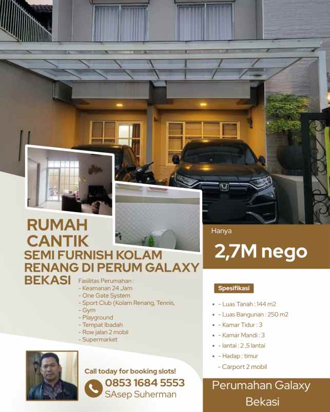 dijual rumah perumahan galaxy bekasi