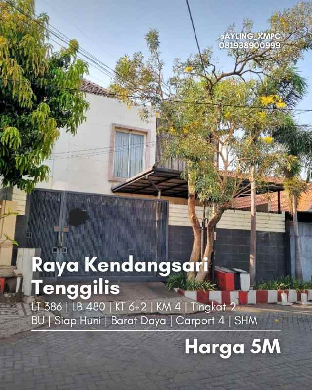 dijual rumah raya kendangsari