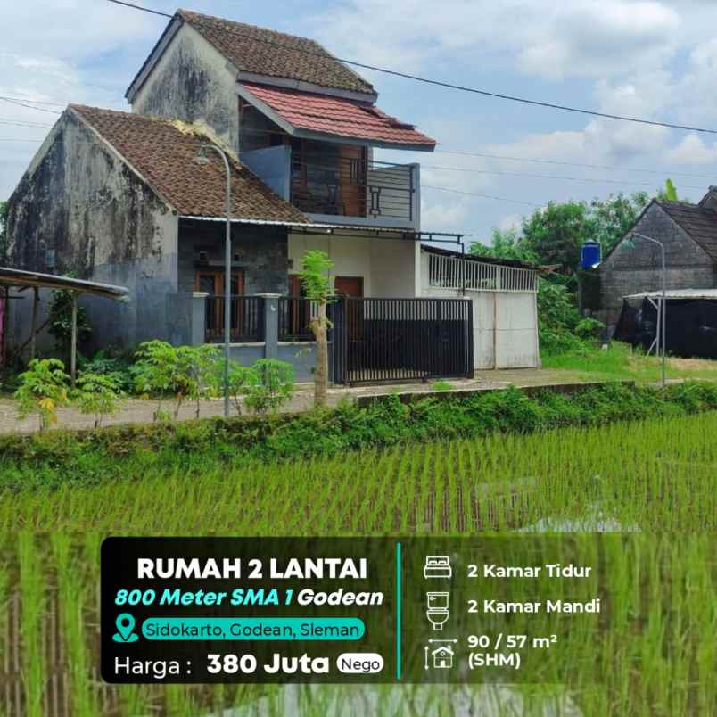 dijual rumah sma 1 godean