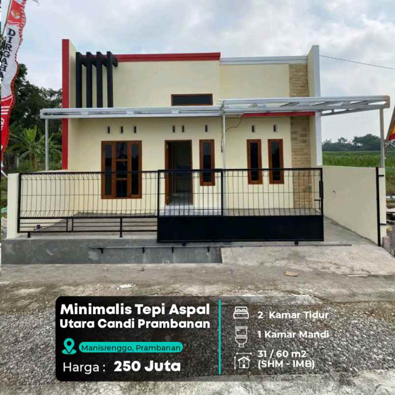 dijual rumah utara candi prambanan