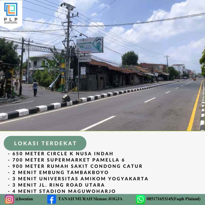 dijual tanah condongcatur