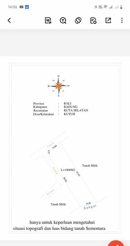 dijual tanah jl goa sakenan goa gong kutuh