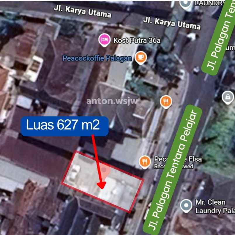 dijual tanah jl palagan tentara pelajar