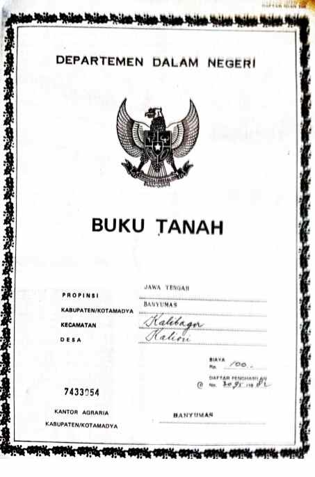 dijual tanah kaliori