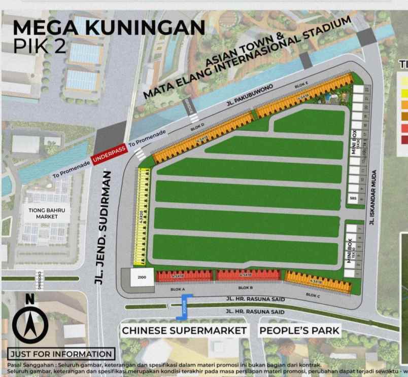 dijual tanah mega kuningan mini box jl