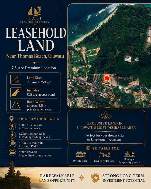 dijual tanah pecatu kec kuta sel