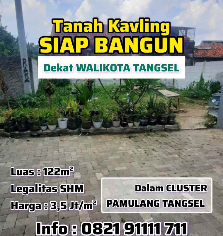 dijual tanah pondok benda