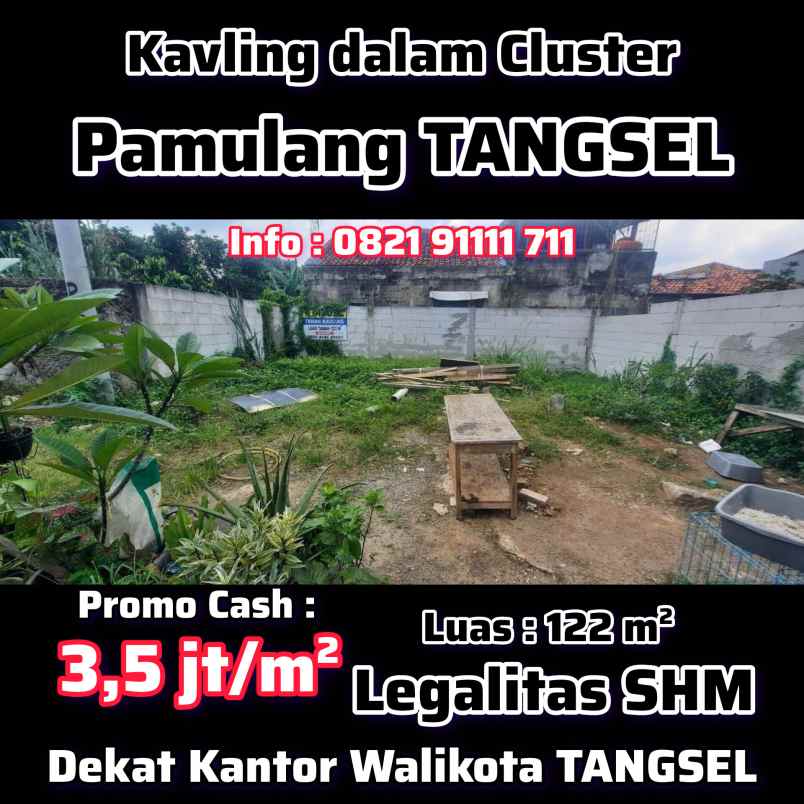 dijual tanah pondok benda