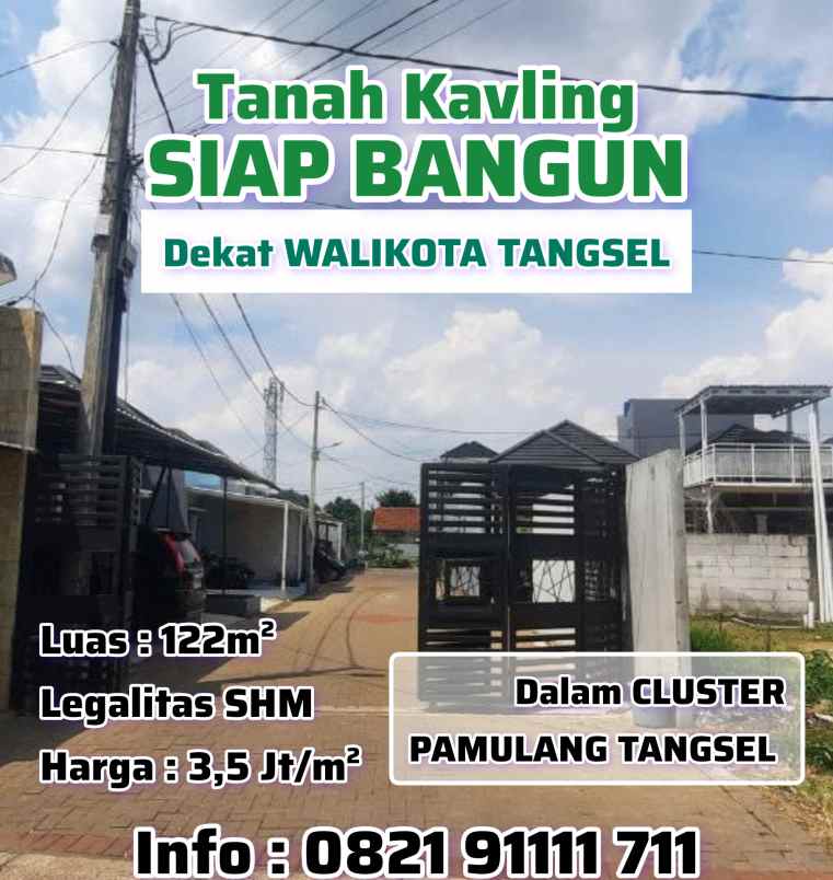 dijual tanah pondok benda