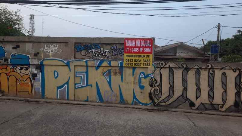 dijual tanah seluas 2485 m2 di jatibening pondok gede