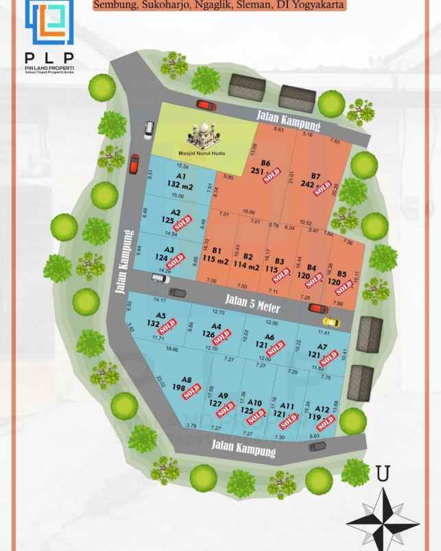 dijual tanah sembung selatan perumahan