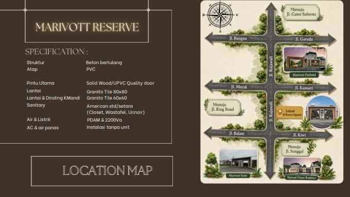 dijual villa jl rajawali kiwi gatot