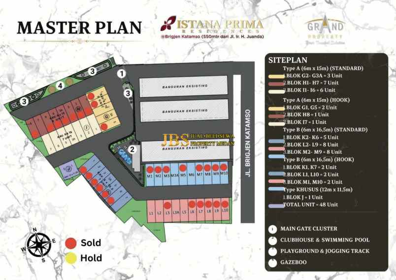 dijual villa komplek istana prima