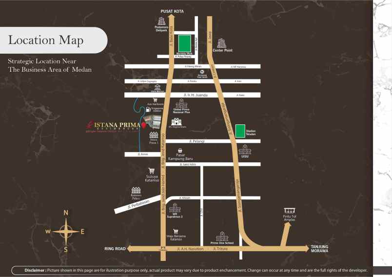 dijual villa komplek istana prima