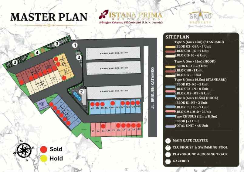 dijual villa komplek istana prima