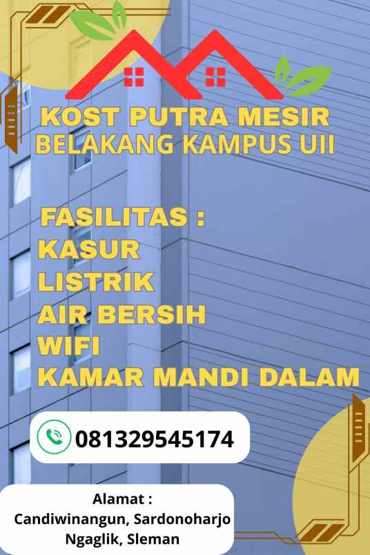 disewakan kos putra mesir