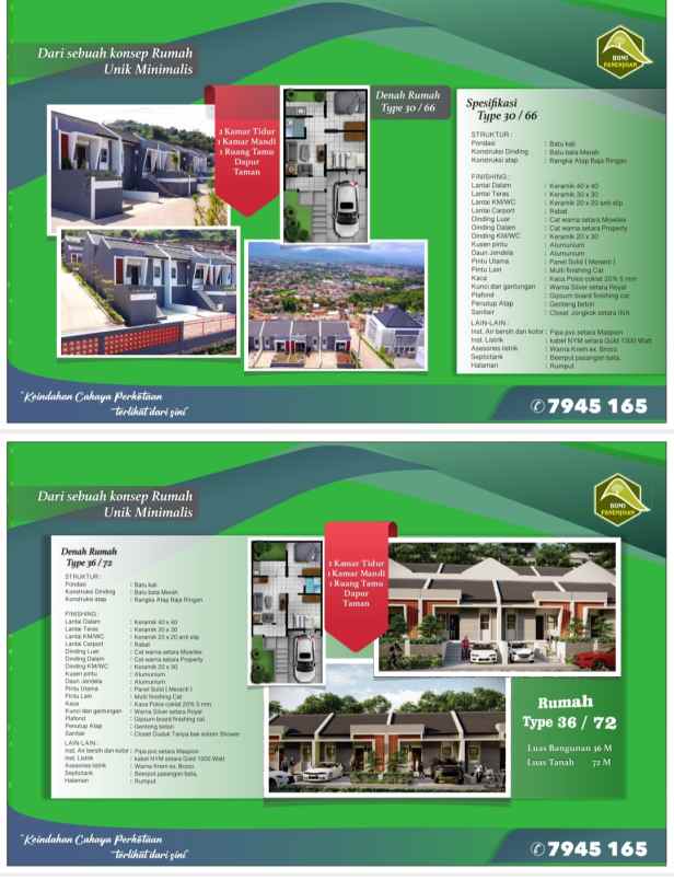 hunian lokasi strategis dp 1 juta all in