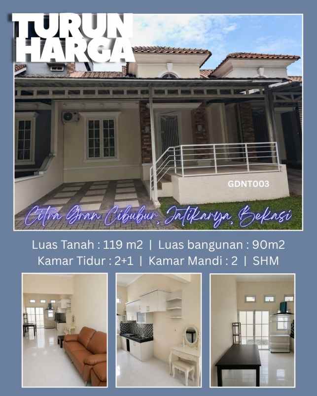 jual cepat rumah siap huni citra gran cibubur