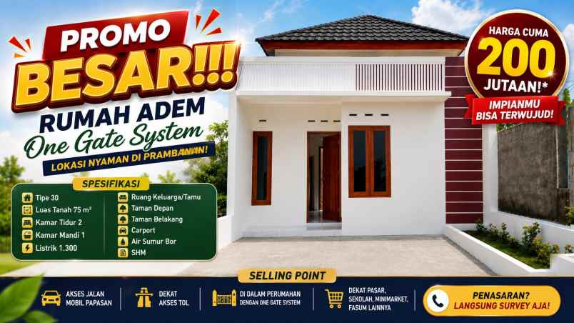 promo terbatas rumah 200 jutaan